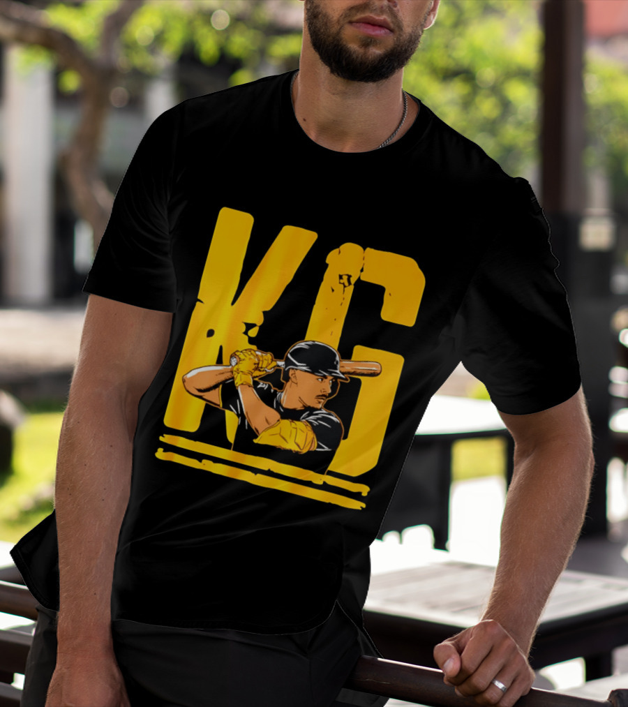 KG Konnor Griffin Pittsburgh Pirates Baseball Batter Cartoon T-Shirt