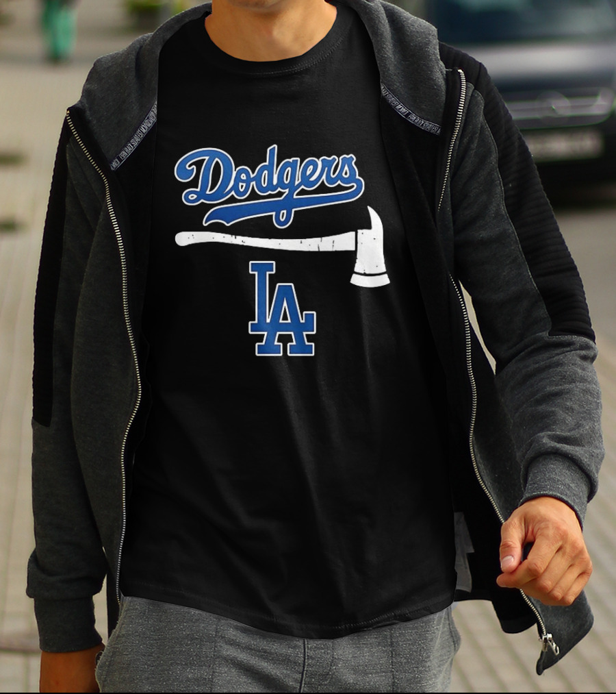 Dodgers Firefighter Axe LA Dodgers T-Shirt
