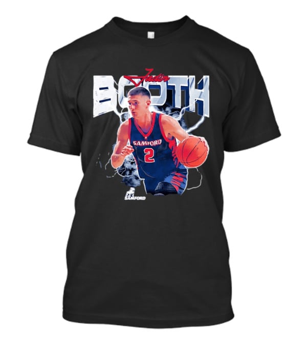 Jadin Booth Samford Basketball Number 2 NCAA '26 T-Shirt