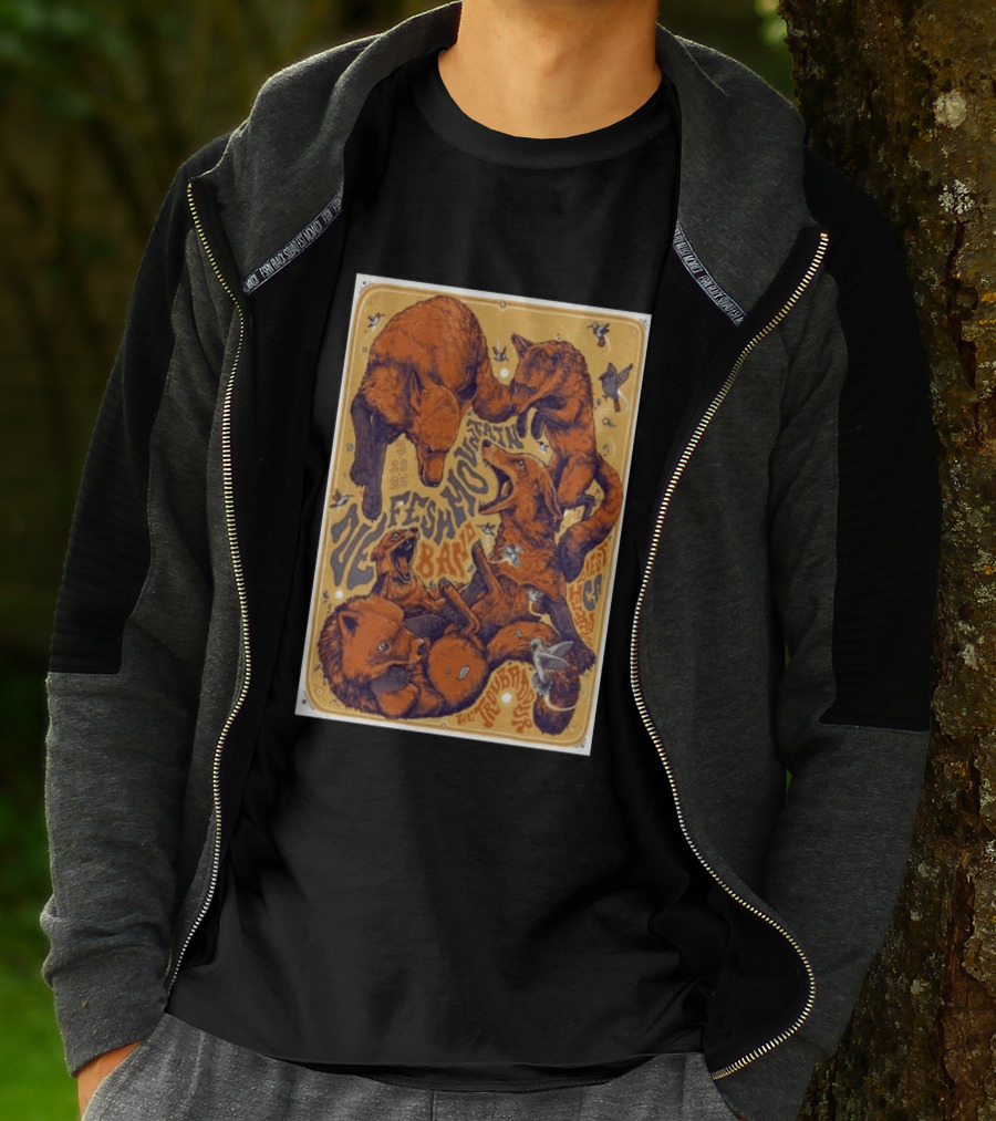 Nefesh Mountain March 18 2026 Troubadour West Hollywood CA Wildlife Foxes And Birds T-Shirt
