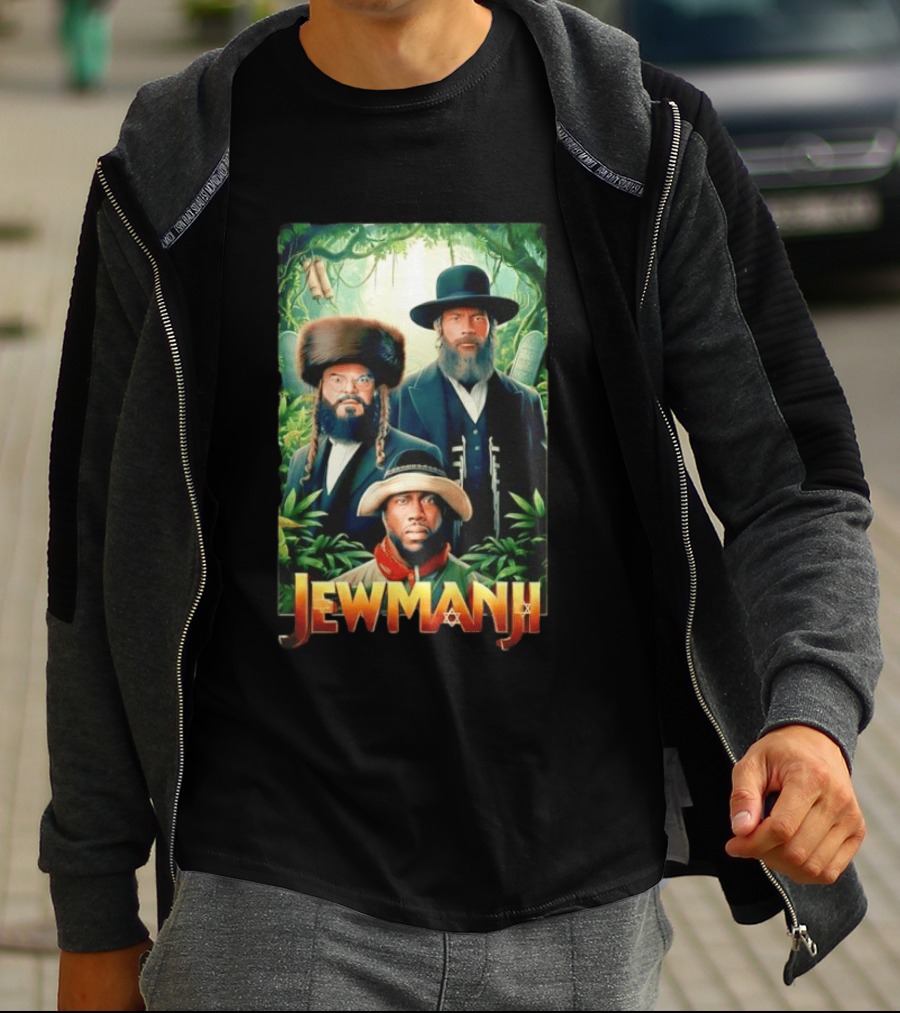 Jewmanji Movie Parody With Orthodox Jewish Characters T-Shirt