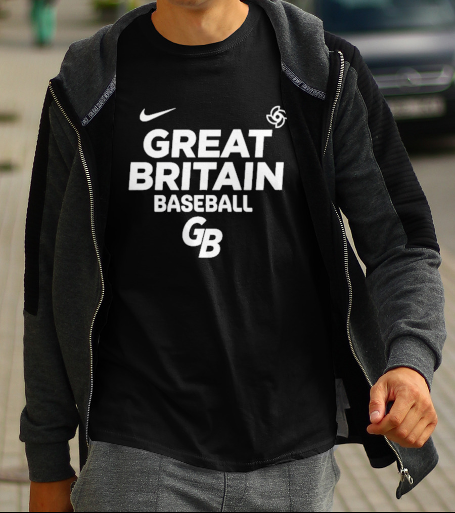 Nike Great Britain Baseball GB Team Sports T-Shirt