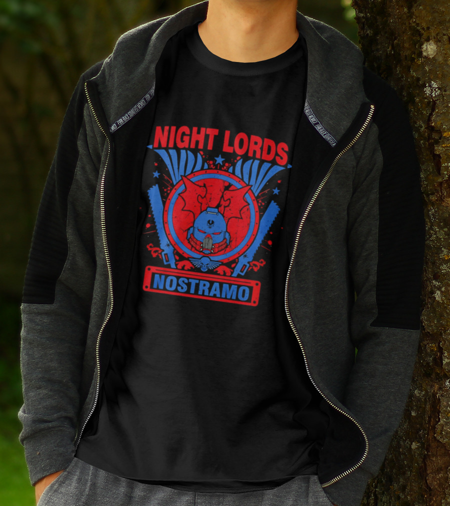 Night Lords Nostramo Crest Warp Chainsaw Iconography T-Shirt