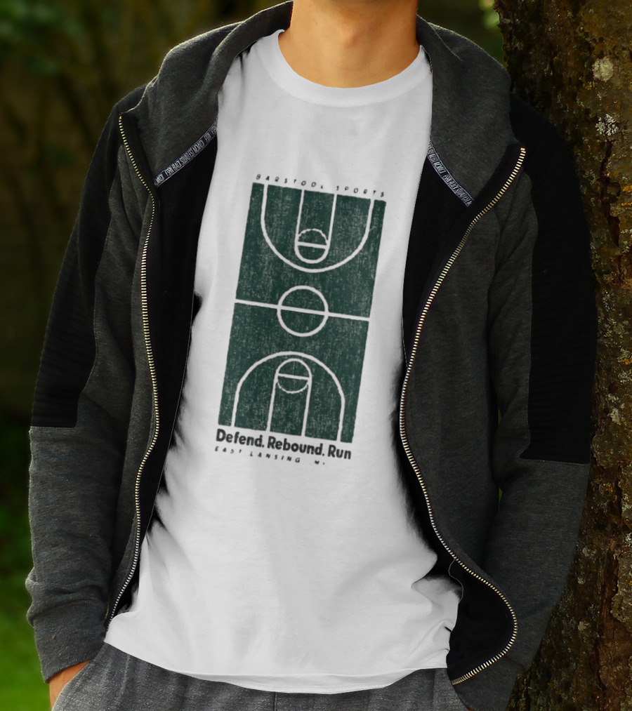 Barstool Sports Defend Rebound Run East Lansing Court T-Shirt