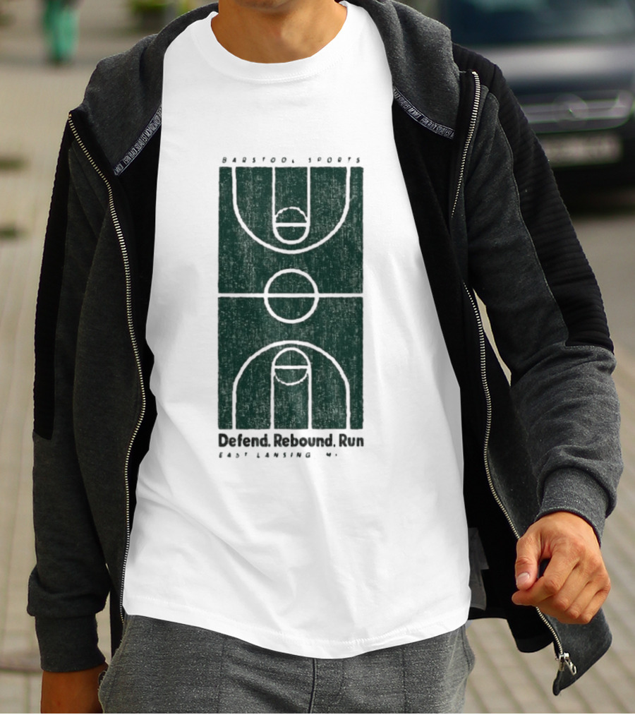 Barstool Sports Defend Rebound Run East Lansing Court T-Shirt