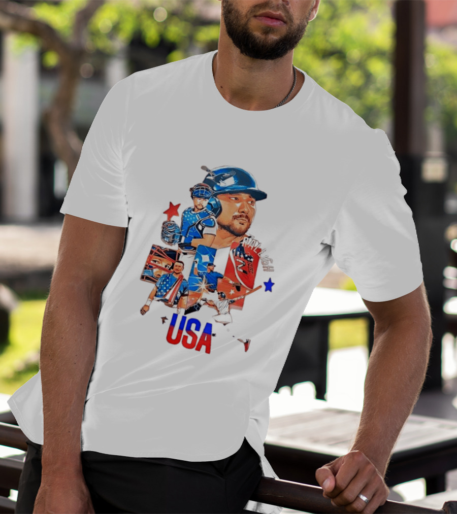 Cal Raleigh USA Baseball Tokyo Collage T-Shirt