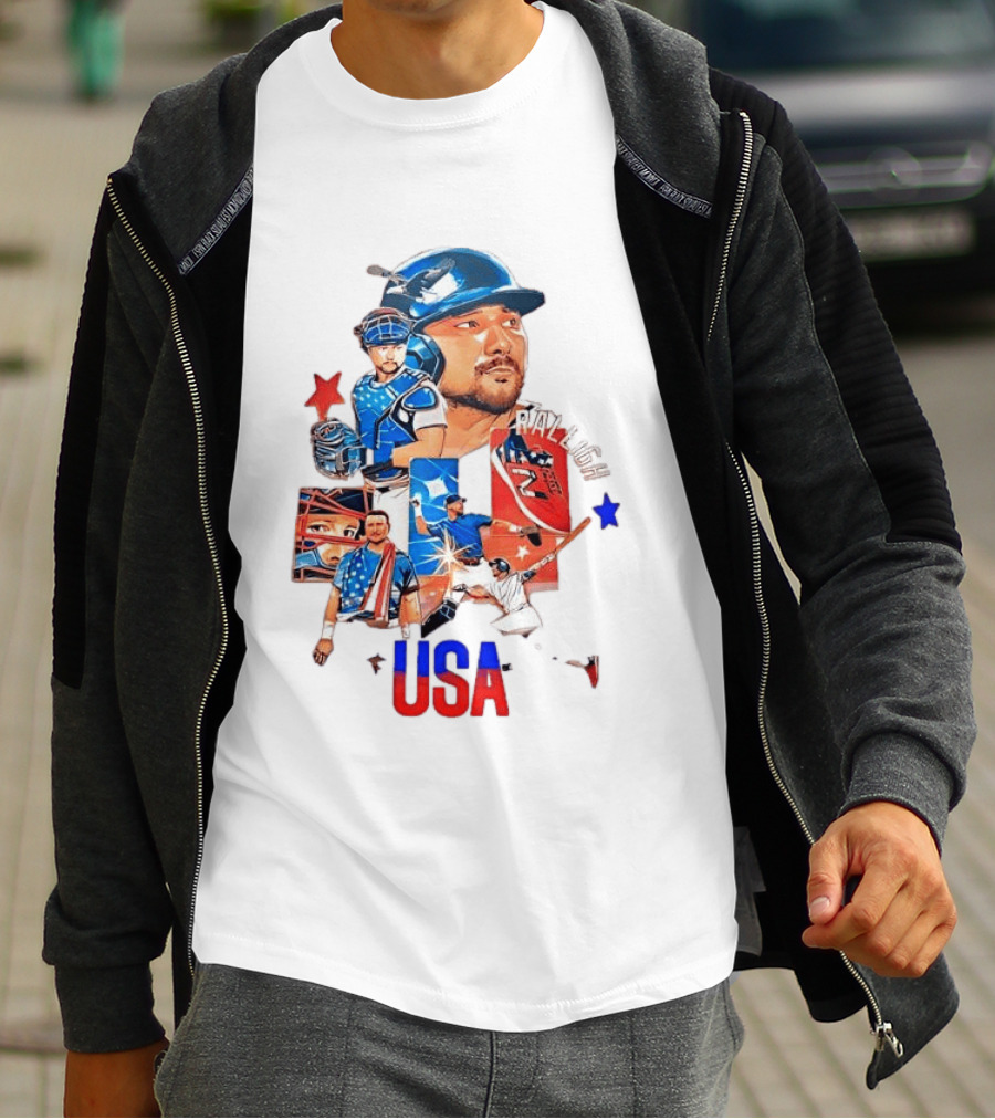 Cal Raleigh USA Baseball Tokyo Collage T-Shirt