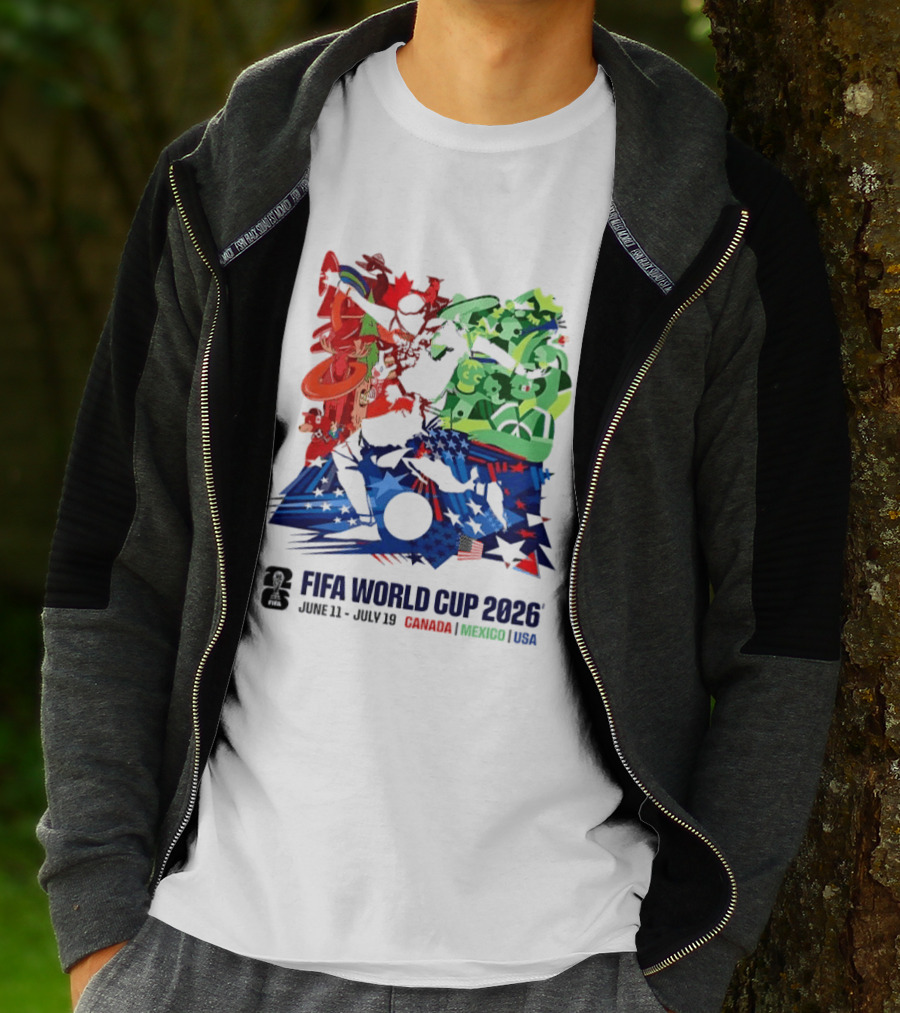 FIFA World Cup 2026 June 11 July 19 Canada Mexico USA T-Shirt