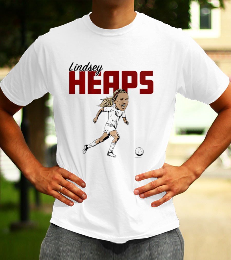 Lindsey Heaps Soccer Caricature USA Player T-Shirt
