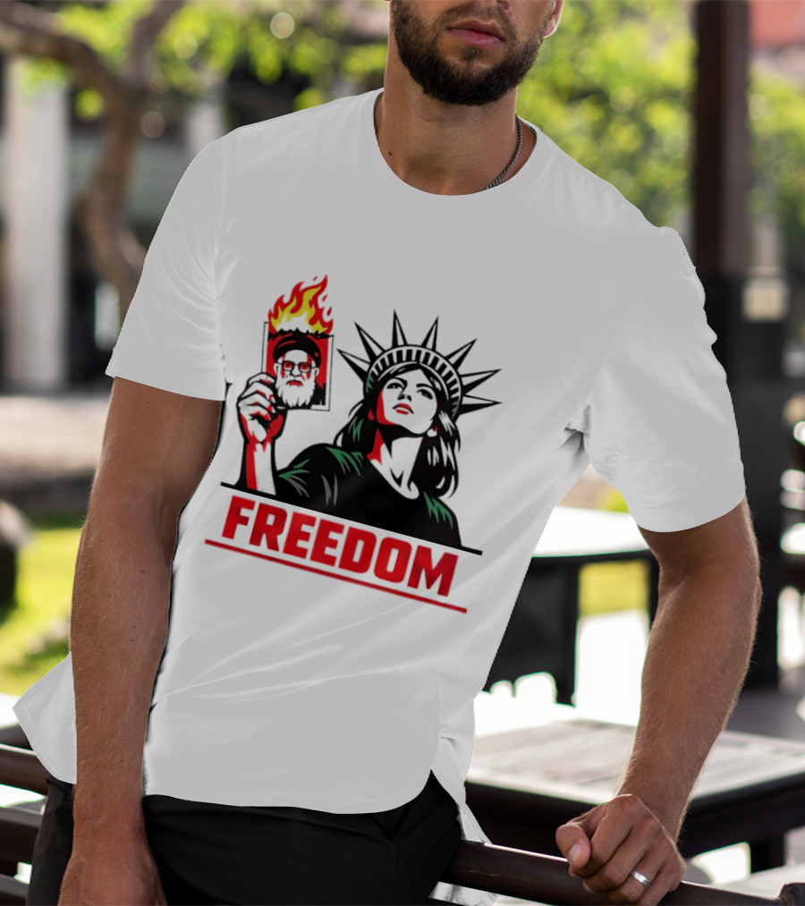 Statue Of Liberty Freedom Flame Sarcastic Political T-Shirt