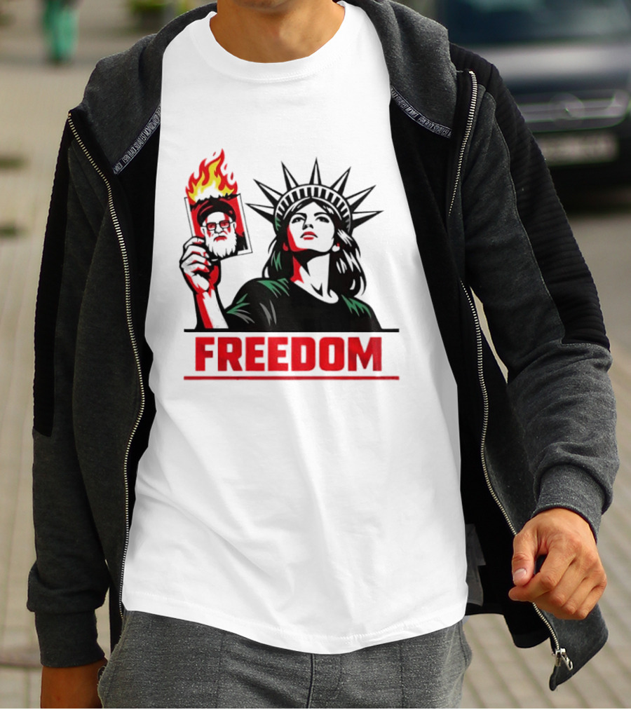 Statue Of Liberty Freedom Flame Sarcastic Political T-Shirt