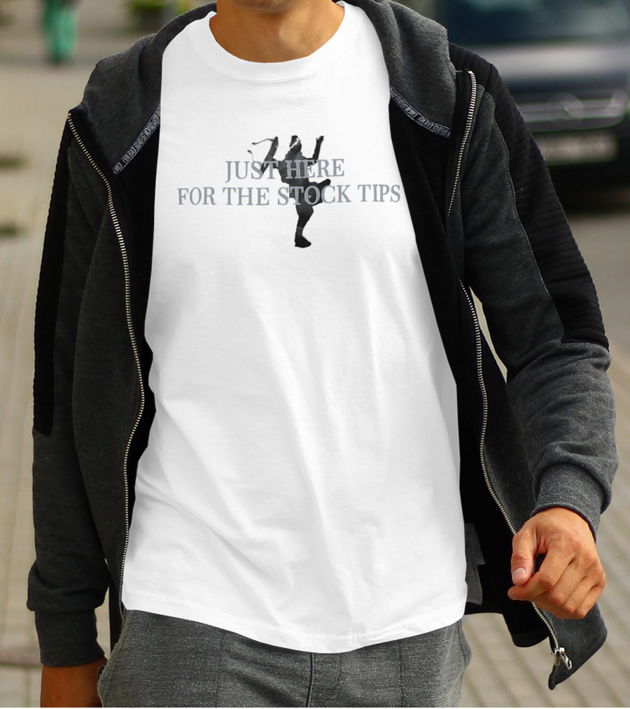 Just Here For The Stock Tips Lectern Guy T-Shirt