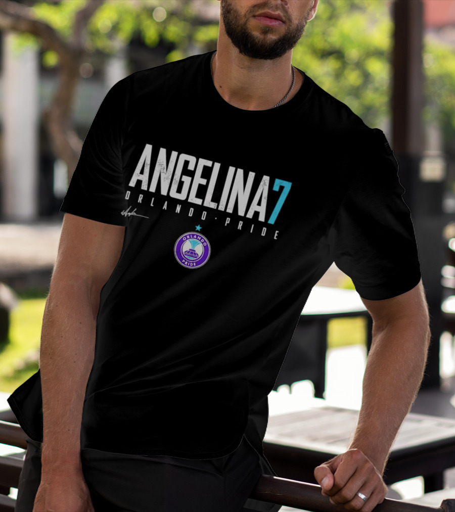 Angelina 7 Orlando Pride NWSL Soccer Fan Merchandise T-Shirt