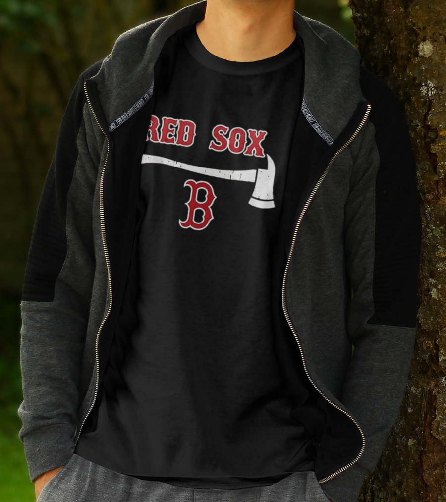 Boston Red Sox Firefighter Axe And Boston B T-Shirt