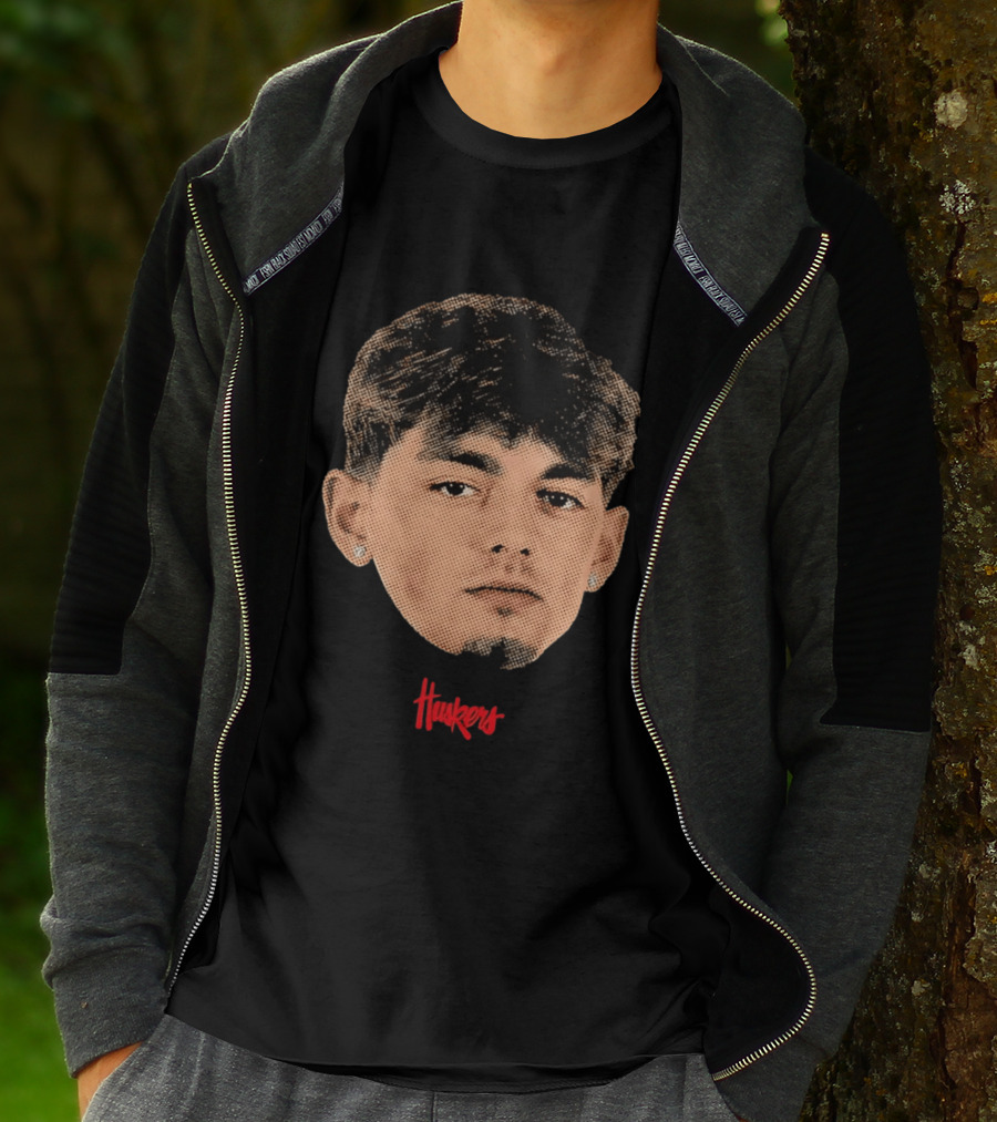 Connor Essegian Huskers Big Head Nebraska Cornhuskers T-Shirt