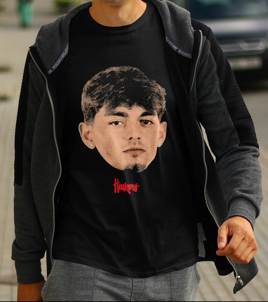 Connor Essegian Huskers Big Head Nebraska Cornhuskers T-Shirt