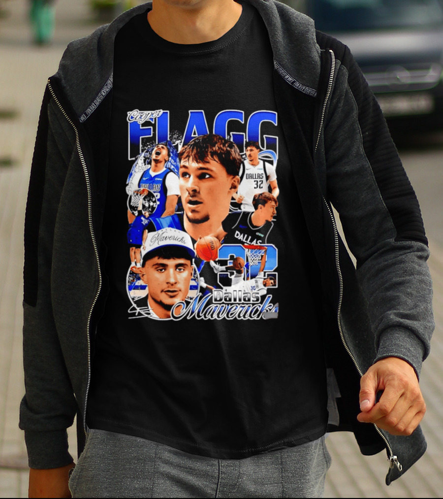Cooper Flagg Dallas Mavericks 32 Basketball Star T-Shirt