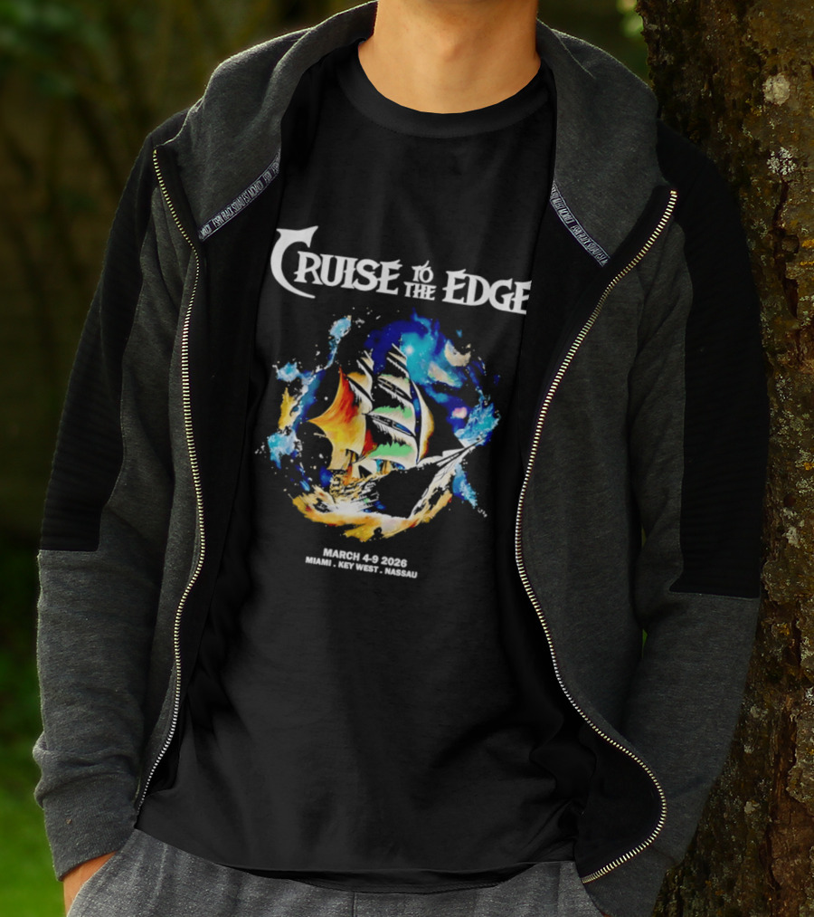 Cruise To The Edge 2026 March 4 9 Miami Nassau Bahamas Colorful Ship T-Shirt