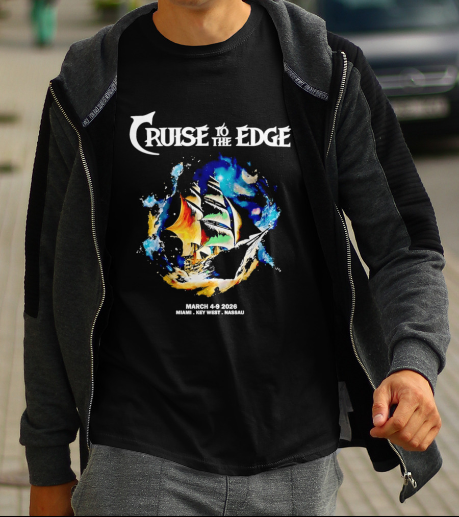 Cruise To The Edge 2026 March 4 9 Miami Nassau Bahamas Colorful Ship T-Shirt