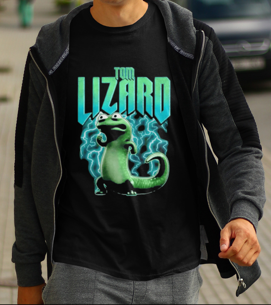 Tom Lizard Animated Lightning Character Disney Hoppers T-Shirt