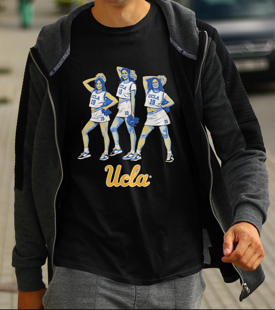UCLA Bruins Women's Basketball Cheerleading Pom Poms Team Spirit T-Shirt