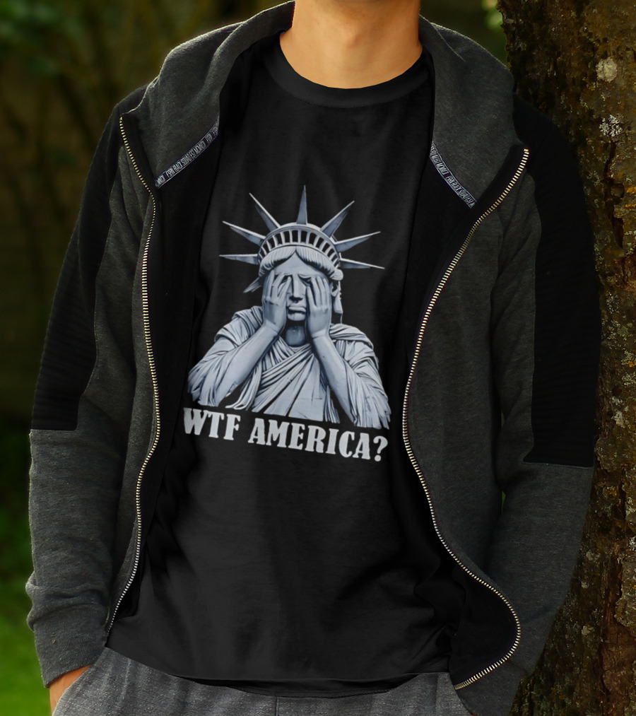 WTF America Statue Of Liberty Facepalm T-Shirt
