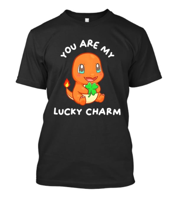 You Are My Lucky Charm Pokemon Charmander Clover Image T-Shirt