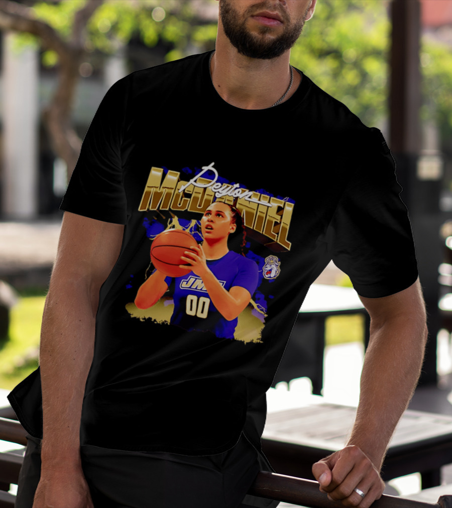Peyton McDaniel JMU Basketball Player 00 NCAA James Madison Dukes T-Shirt