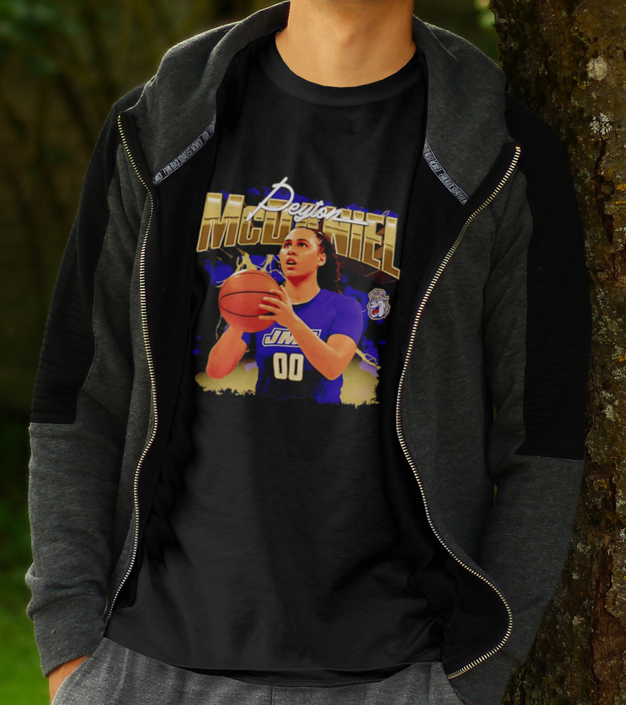 Peyton McDaniel JMU Basketball Player 00 NCAA James Madison Dukes T-Shirt