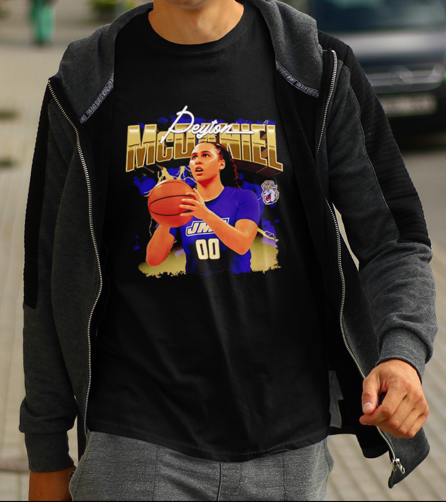 Peyton McDaniel JMU Basketball Player 00 NCAA James Madison Dukes T-Shirt
