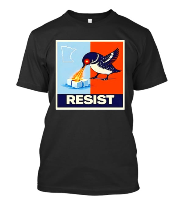 Resist Minnesota Loon Melting ICE Protest T-Shirt