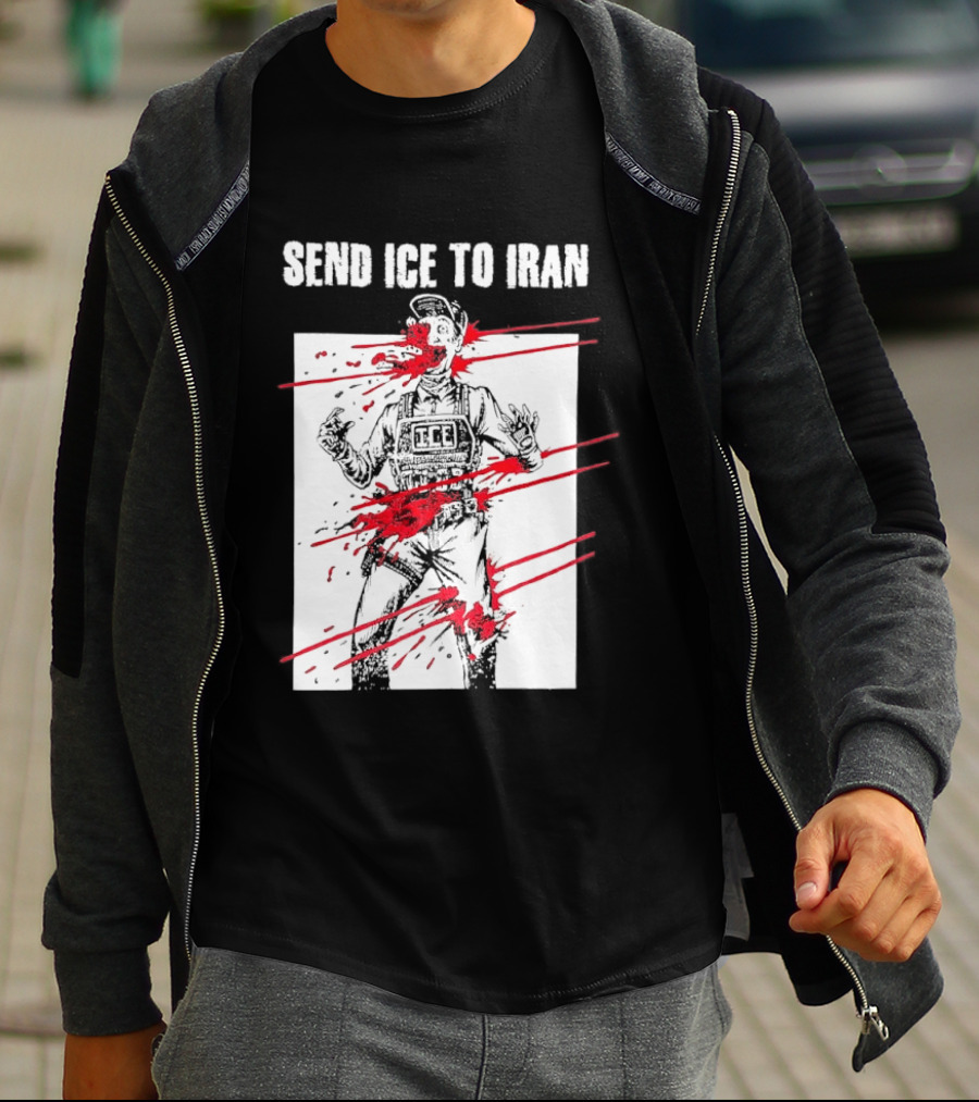 Send ICE To Iran Abolish ICE Caricature Political Message T-Shirt