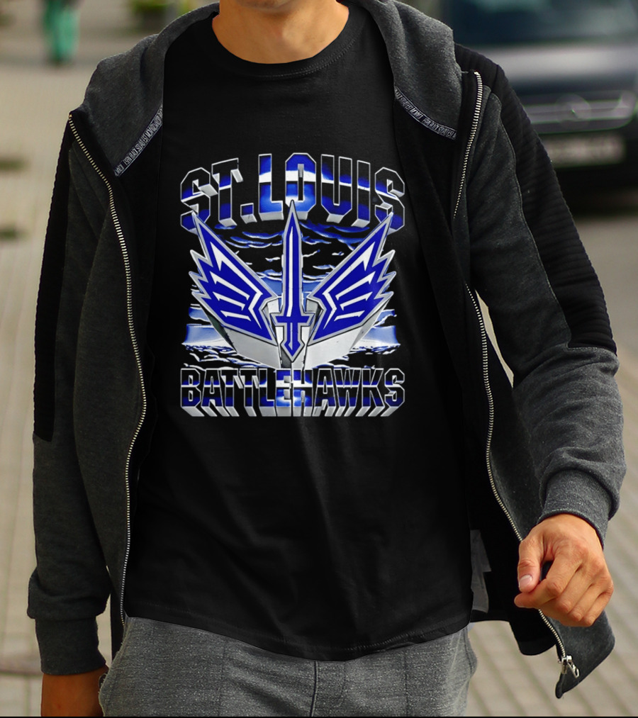 St. Louis Battlehawks Winged Sword T-Shirt