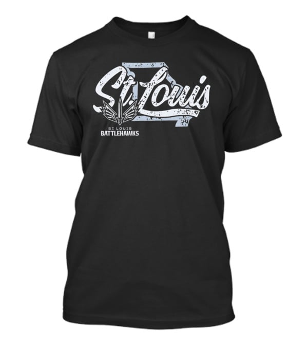 St Louis Battlehawks Map '26 Logo And Sword T-Shirt