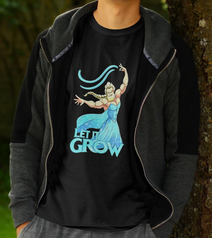 Let It Grow Frozen Elsa Muscular T-Shirt