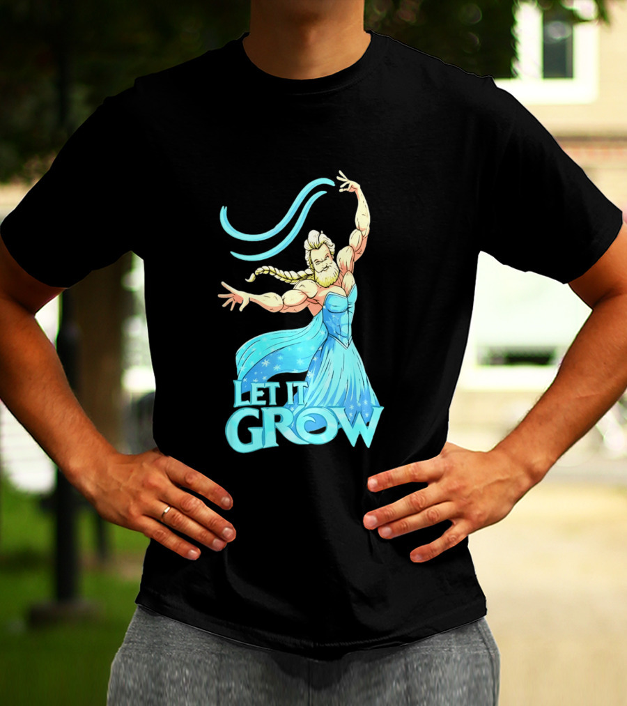 Let It Grow Frozen Elsa Muscular T-Shirt