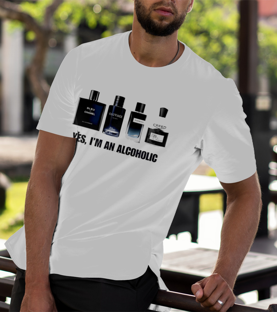 Yes I'm An Alcoholic Creed Perfume Men T-Shirt