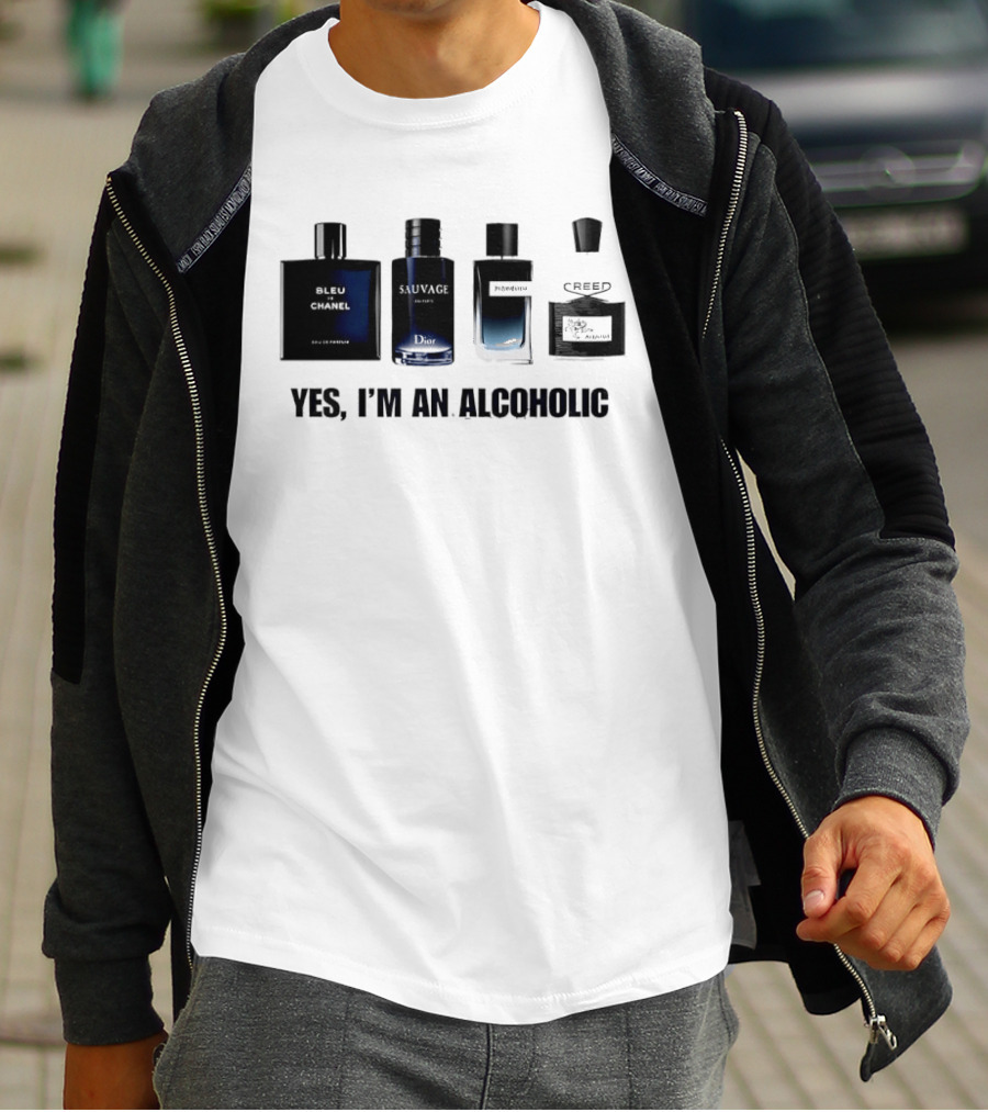 Yes I'm An Alcoholic Creed Perfume Men T-Shirt