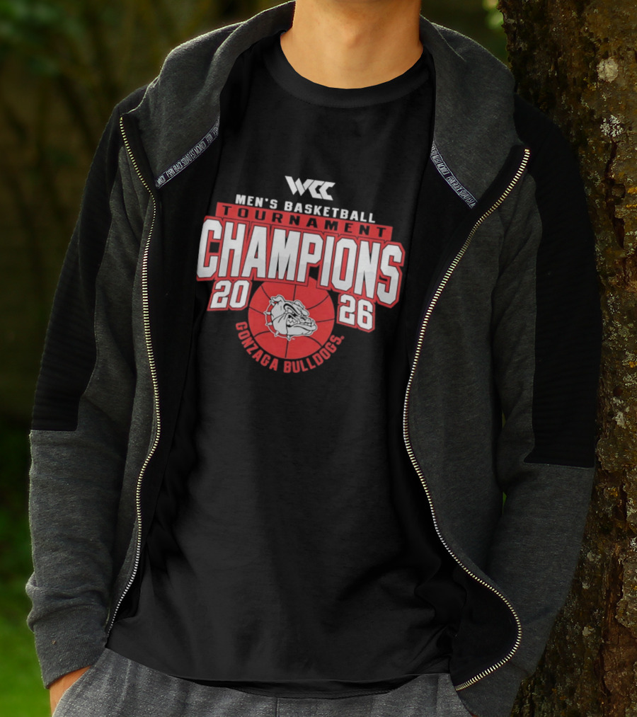 WCC Men's Basketball Tournament Champions 2028 Gonzaga Bulldogs T-Shirt