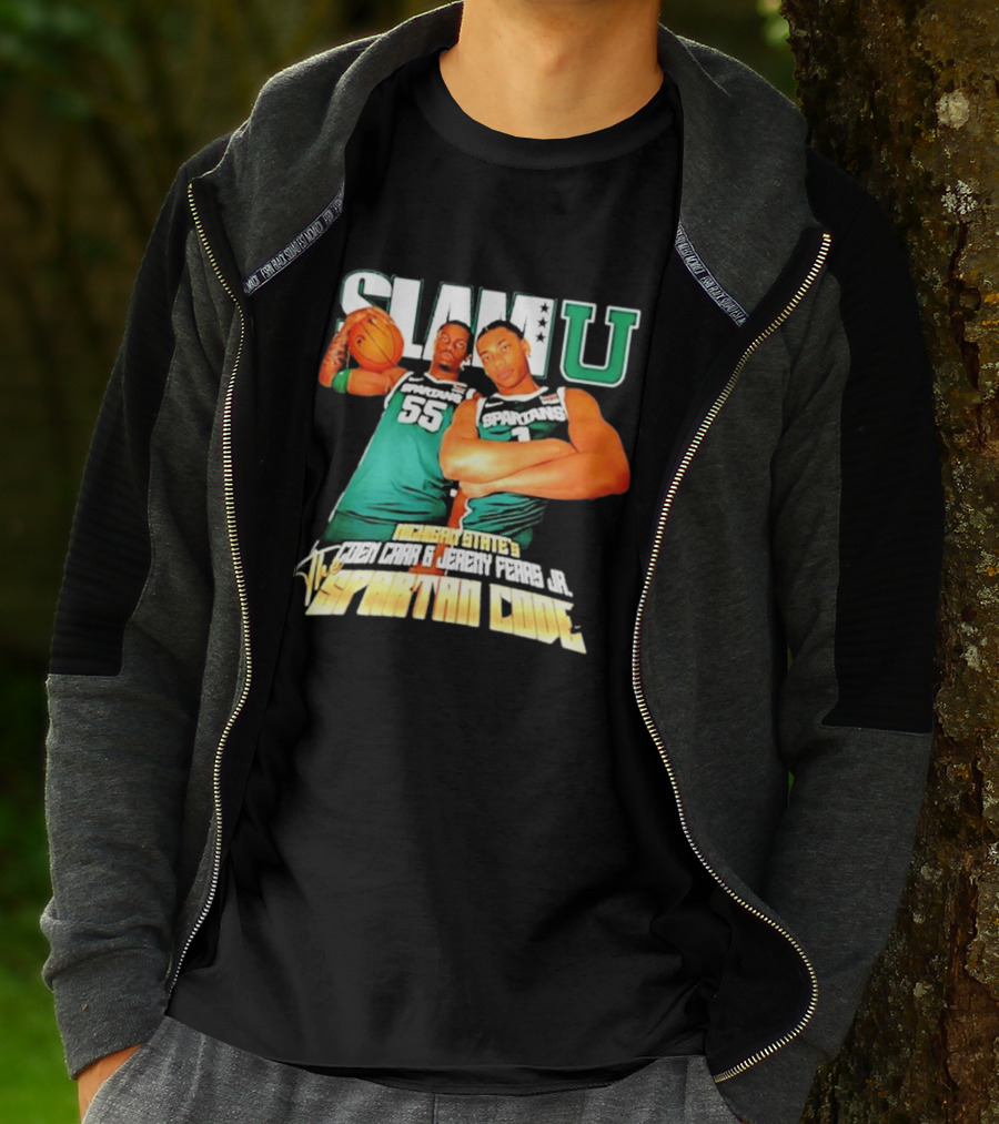 Michigan State Spartans Coen Carr Jeremy Fears Jr SlamU The Spartan Code T-Shirt