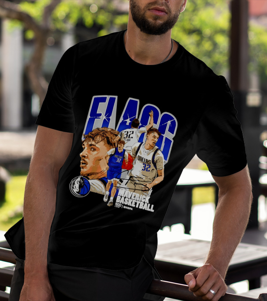 Maverick Basketball Cooper Flagg Dallas NBA 32 Collage T-Shirt