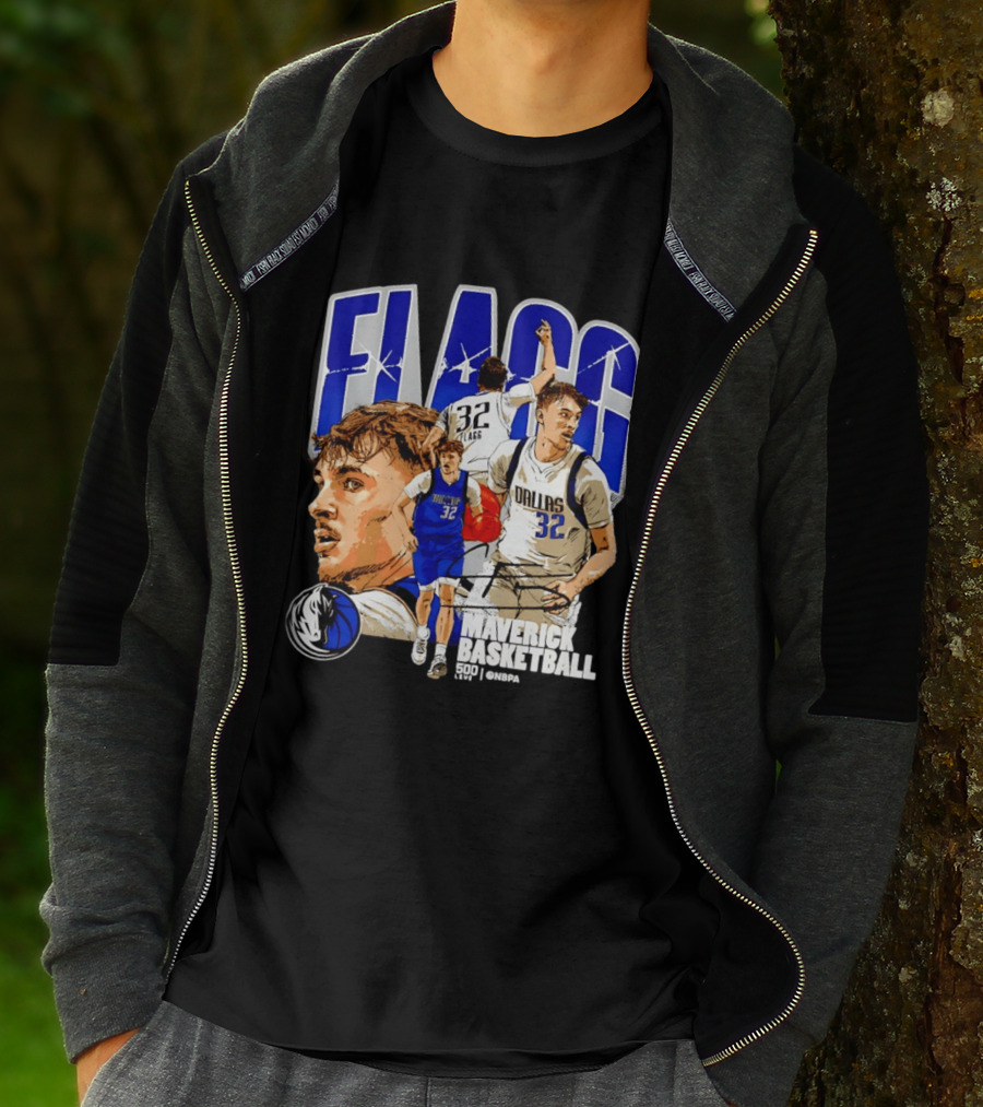 Maverick Basketball Cooper Flagg Dallas NBA 32 Collage T-Shirt