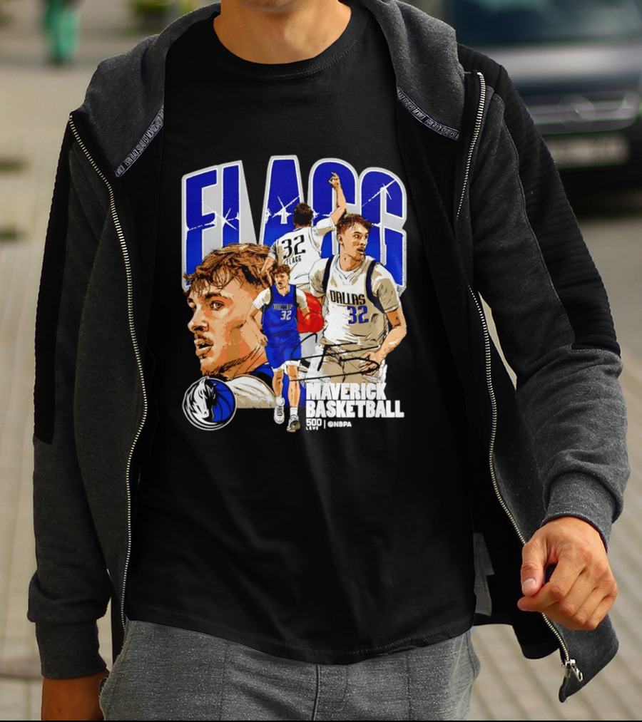 Maverick Basketball Cooper Flagg Dallas NBA 32 Collage T-Shirt