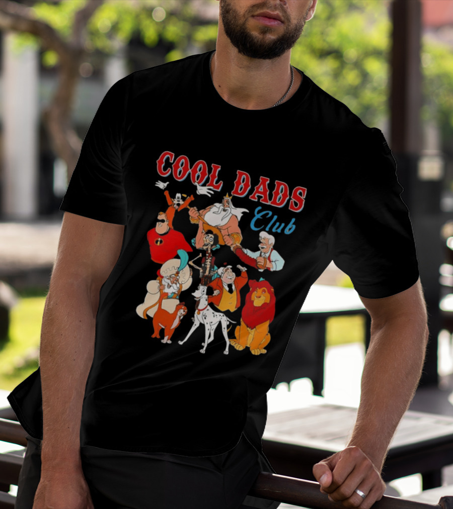Cool Dads Club Disney Cartoon Characters Magic Fathers Pixar Animation T-Shirt