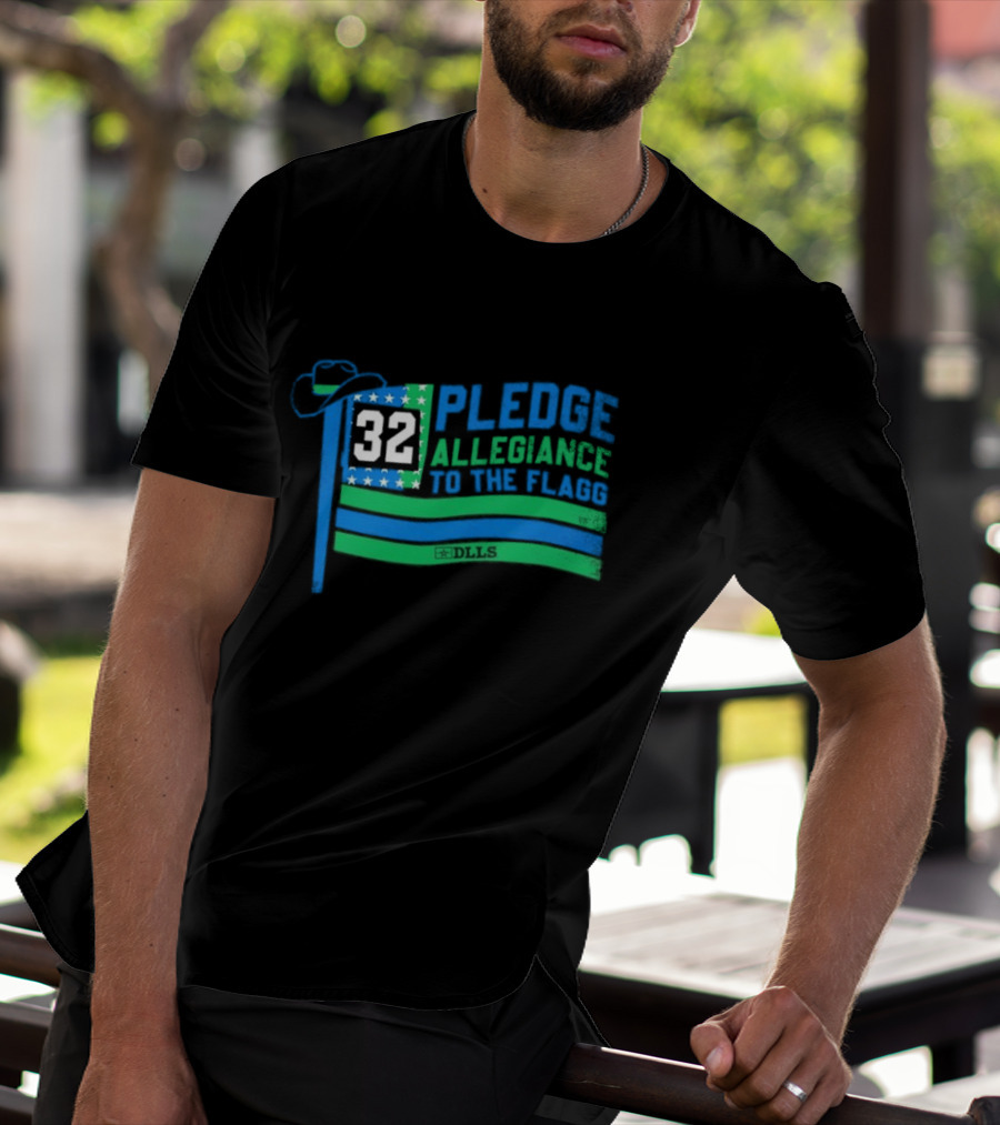 Dallas Mavericks Basketball Number 32 Pledge Allegiance To The Flag DLLS T-Shirt