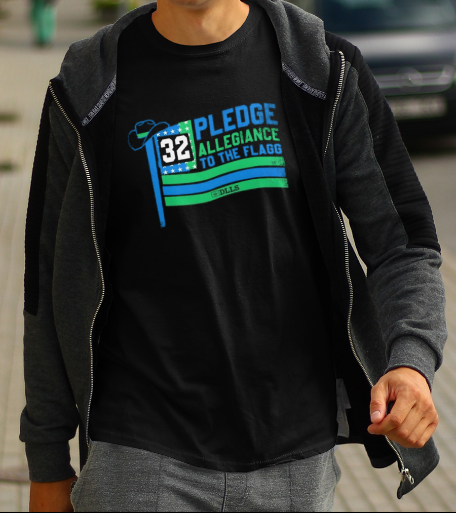 Dallas Mavericks Basketball Number 32 Pledge Allegiance To The Flag DLLS T-Shirt