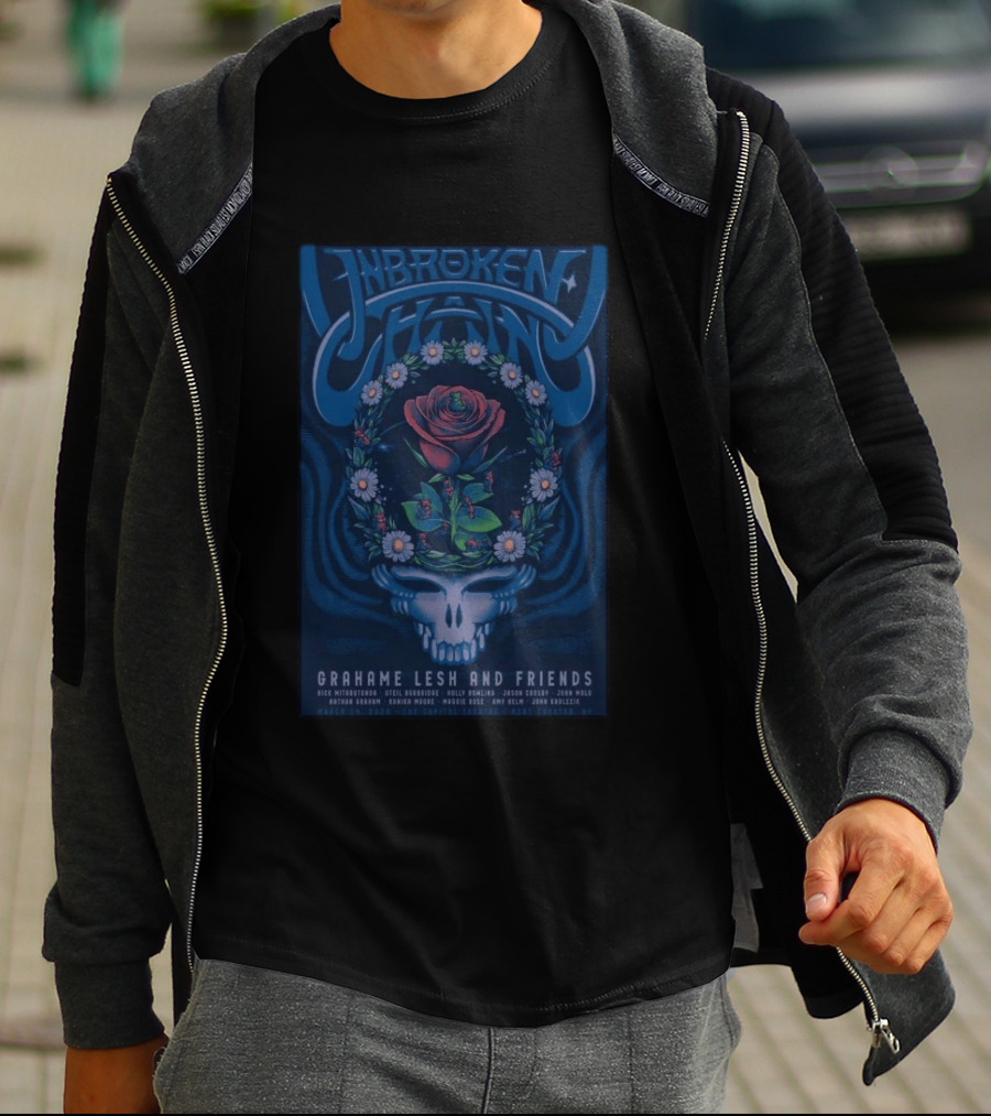 Unbroken Chain Grahame Lesh And Friends Port Chester NY March 14 2026 Capitol Theatre Tour T-Shirt