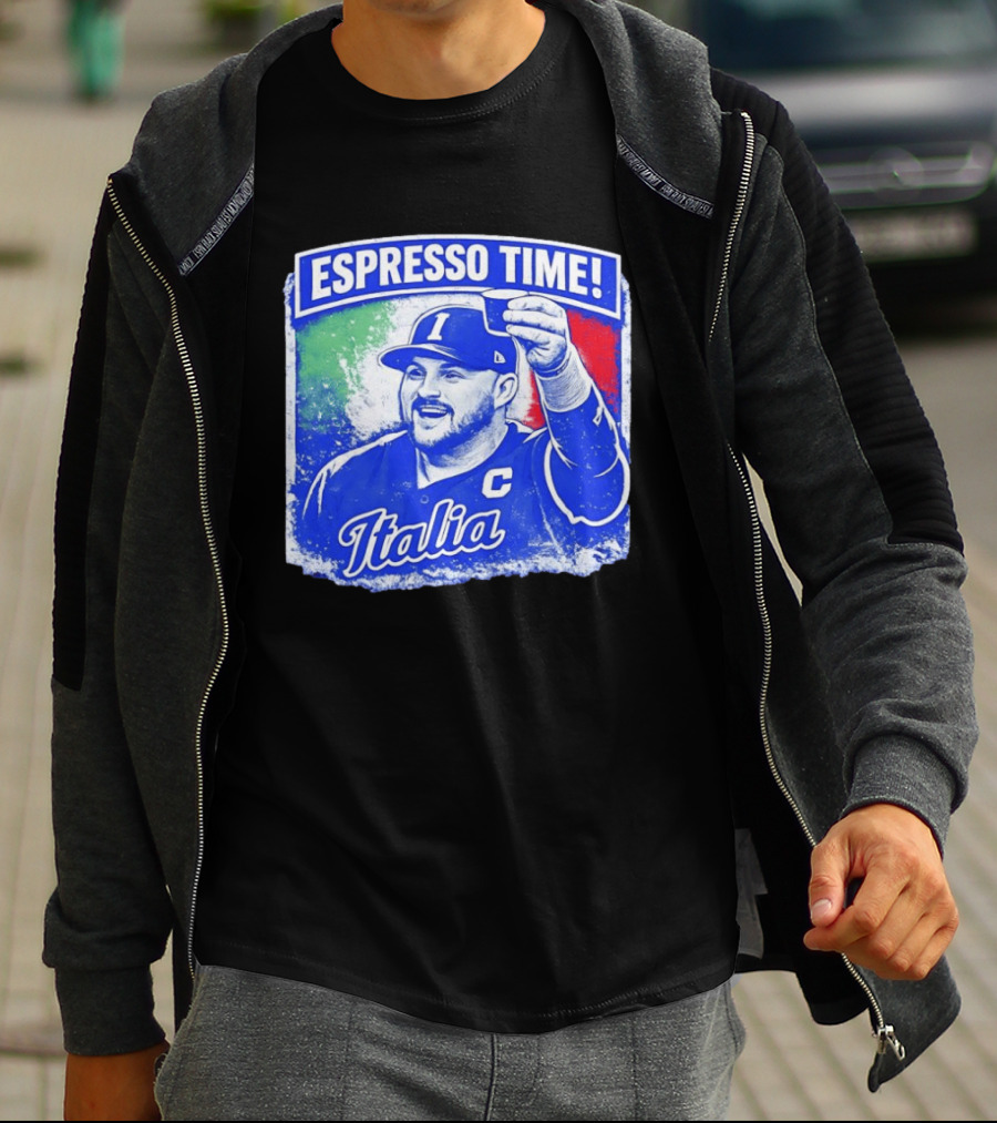 Espresso Time Italia Italy Baseball Celebration T-Shirt
