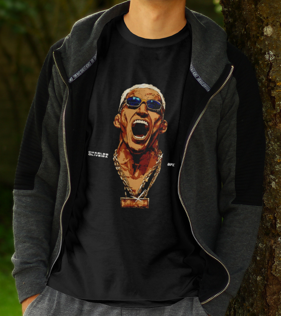 Charles Oliveira UFC Sunglasses Champion Scream T-Shirt