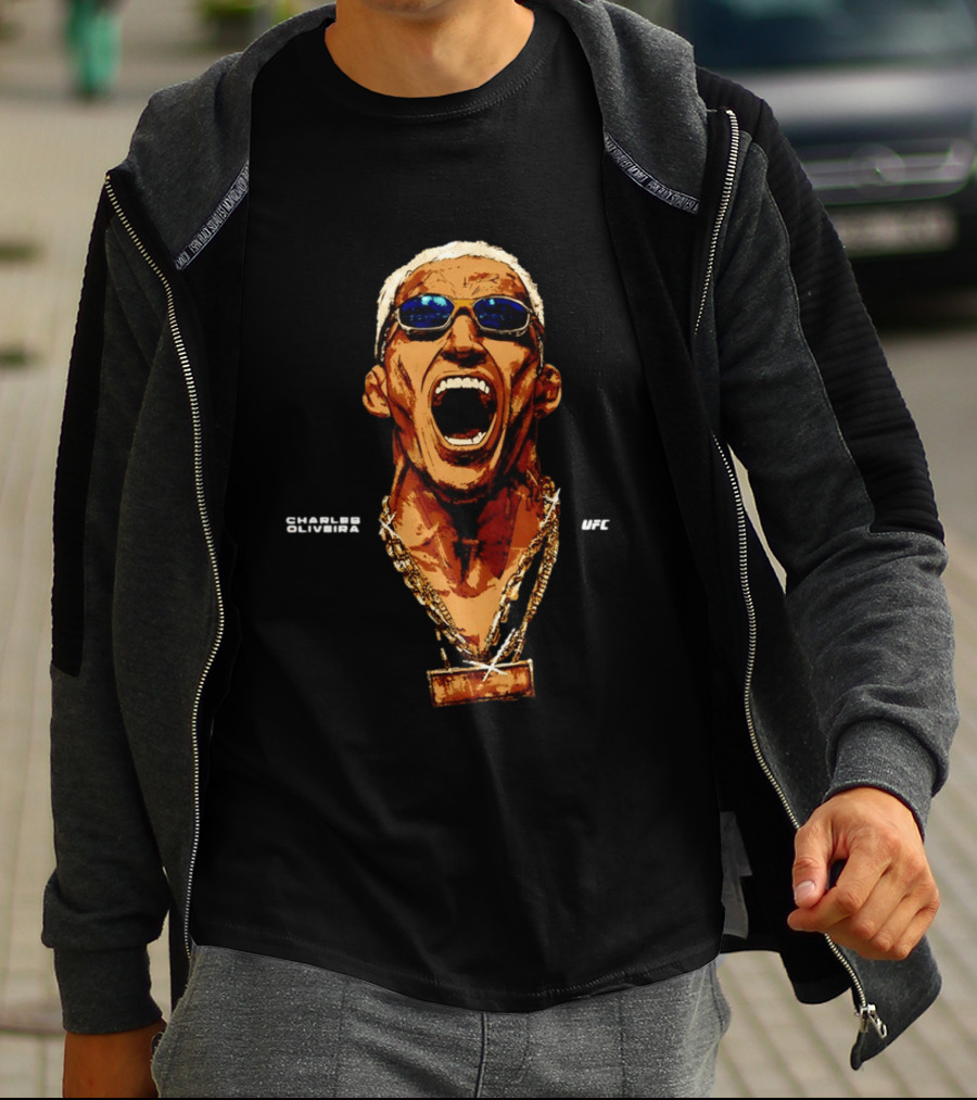 Charles Oliveira UFC Sunglasses Champion Scream T-Shirt